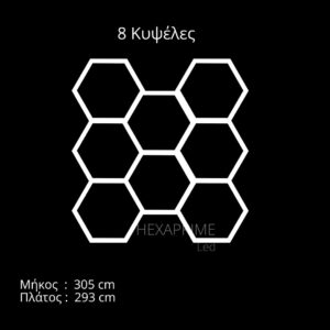 Φωτιστικό Hexaprime LED 8 Κυψελών - Image 3