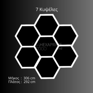 Φωτιστικό οροφής Hexaprime LED 7 Κυψελών