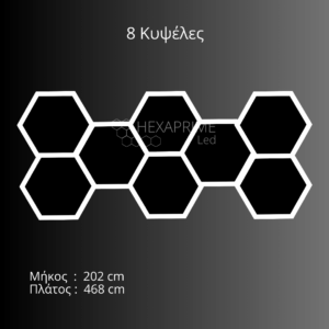 Φωτιστικό Hexaprime LED 8 Κυψελών